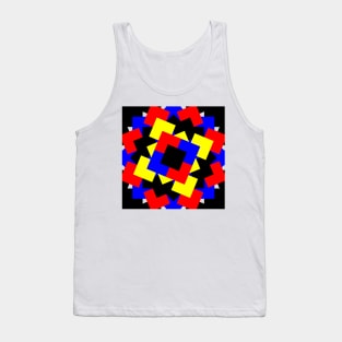 hexagon colored art squares and lines Tank Top